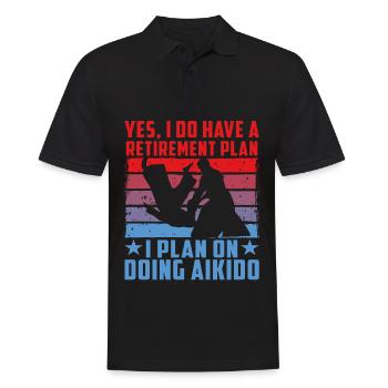 Ja, ich habe einen Altersvorsorgeplan, den ich plane - Männer Poloshirt - Schwarz - Vorne - Kai (181cm)