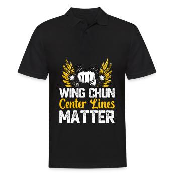 Wing Chun center lines matter - Men's Polo Shirt - black - Front - Kai (181cm)