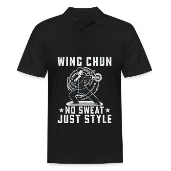 Wing Chun no sweat just style - Men's Polo Shirt - black - Front - Kai (181cm)