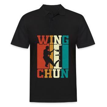 Wing Chun - Polo Homme - noir - Devant - Kai (181cm)