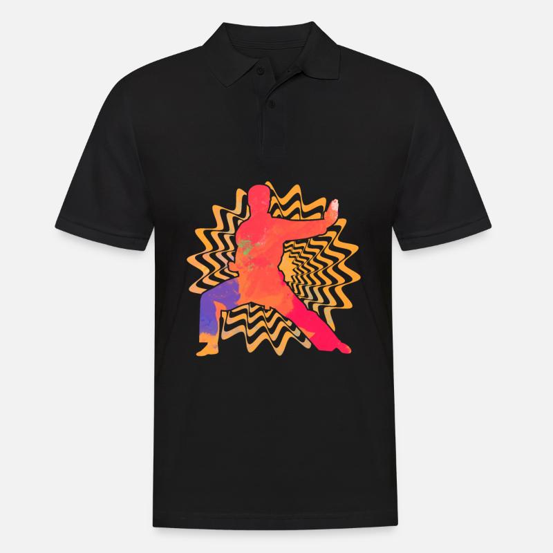 Wing Chun Kung Fu - Männer Poloshirt - Schwarz