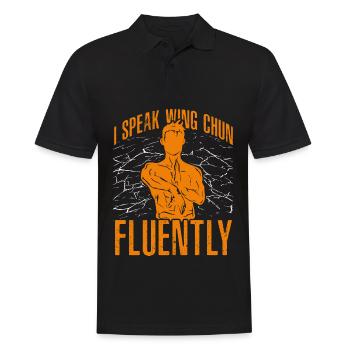 I speak Wing Chun fluently - Men's Polo Shirt - black - Front - Kai (181cm)