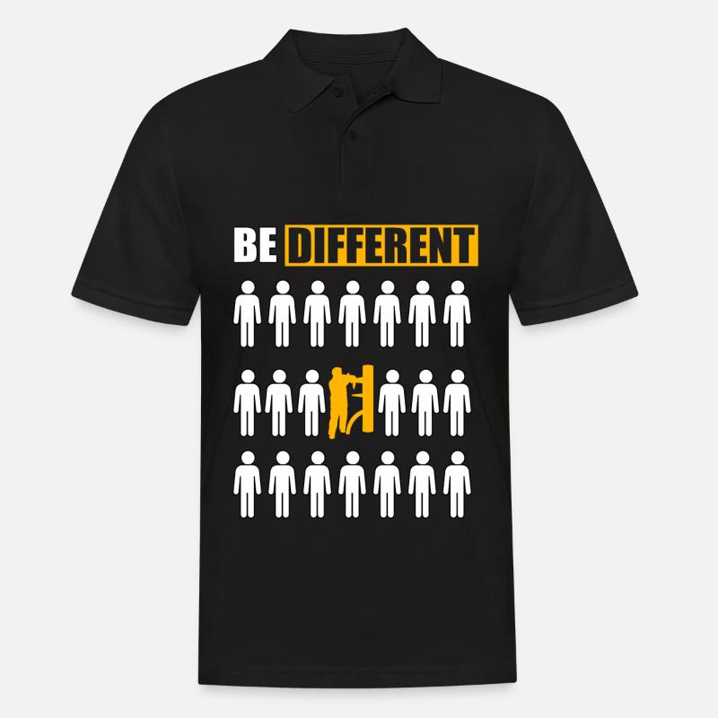 Sei anders Wing Chun - Männer Poloshirt - Schwarz