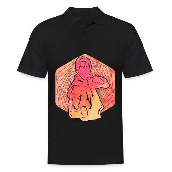 Wing Chun - Polo Homme - noir - Devant - Kai (181cm)