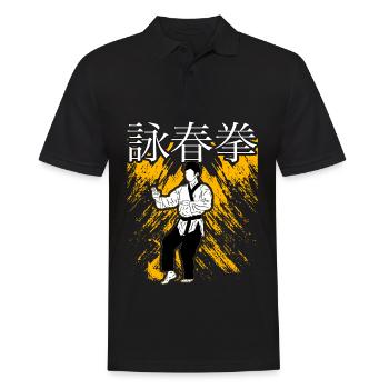 Wing Chun - Polo Homme - noir - Devant - Kai (181cm)