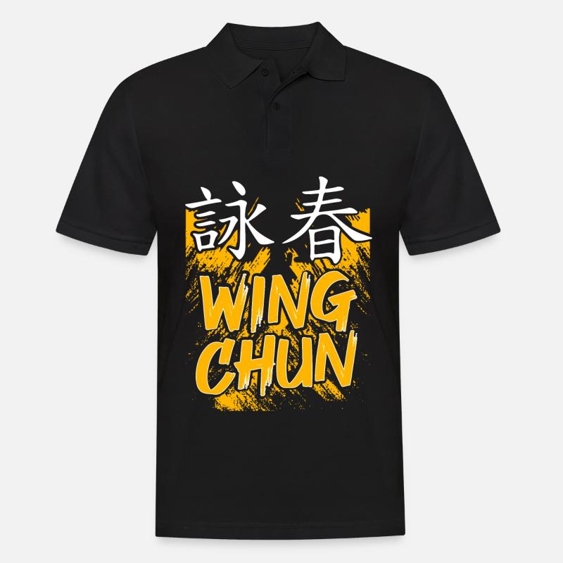 Wing Chun - Männer Poloshirt - Schwarz