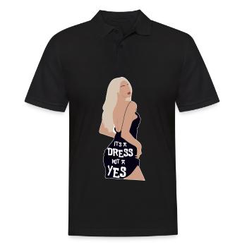 Es ist ein Kleid, kein Ja - Männer Poloshirt - Schwarz - Vorne - Kai (181cm)