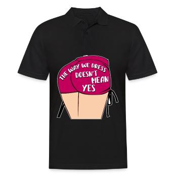Die Art und Weise, wie wir uns kleiden, bedeutet nicht ja - Männer Poloshirt - Schwarz - Vorne - Kai (181cm)