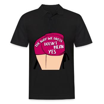 Die Art und Weise, wie wir uns kleiden, bedeutet nicht ja - Männer Poloshirt - Schwarz - Vorne - Kai (181cm)
