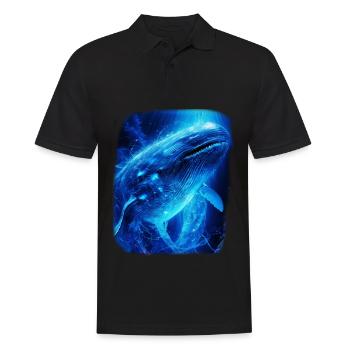 Blauwal - Männer Poloshirt - Schwarz - Vorne - Kai (181cm)