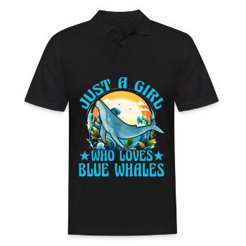 Nur ein Mädchen, das Blauwale liebt - Männer Poloshirt - Schwarz - Vorne - Kai (181cm)