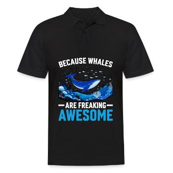 Weil Wale verdammt geil sind - Männer Poloshirt - Schwarz - Vorne - Kai (181cm)