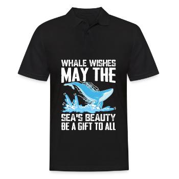 Que la beauté de la mer soit un cadeau pour tous - Polo Homme - noir - Devant - Kai (181cm)