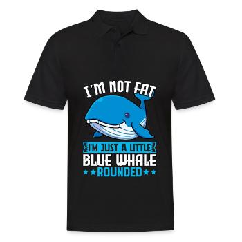 Je ne suis pas gros, je suis juste une petite baleine bleue arrondie - Polo Homme - noir - Devant - Kai (181cm)