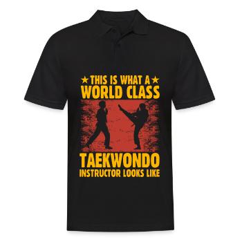 C’est ce qu’est un instructeur de taekwondo de classe mondiale - Polo Homme - noir - Devant - Kai (181cm)