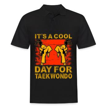 It's a cool day for Taekwondo - Men's Polo Shirt - black - Front - Kai (181cm)