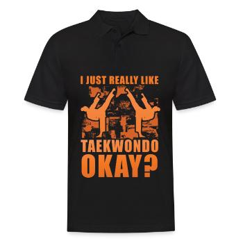 J’aime vraiment le taekwondo, d’accord ? - Polo Homme - noir - Devant - Kai (181cm)