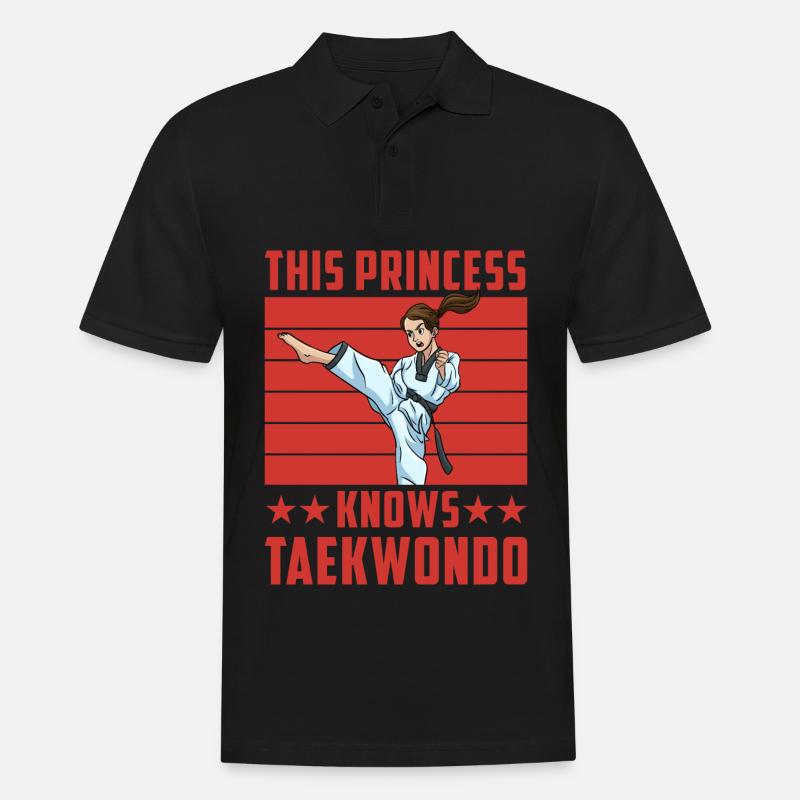 Cette princesse connaît le taekwondo - Polo Homme - noir