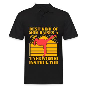 Best kind of Mom raises a Taekwondo instructor - Men's Polo Shirt - black - Front - Kai (181cm)
