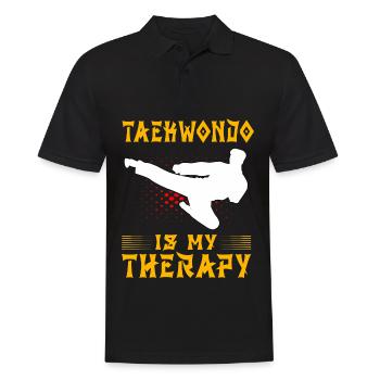 Le taekwondo est ma thérapie - Polo Homme - noir - Devant - Kai (181cm)