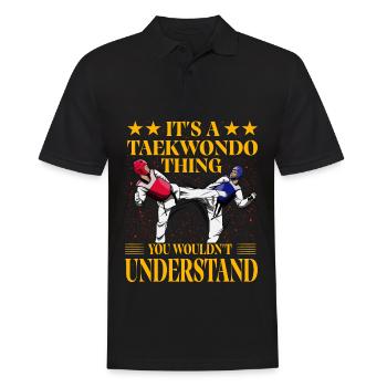 C’est un truc de taekwondo que vous ne comprendriez pas - Polo Homme - noir - Devant - Kai (181cm)