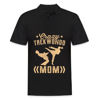 Crazy Taekwondo Mom - Men's Polo Shirt - black - Front - Kai (181cm)