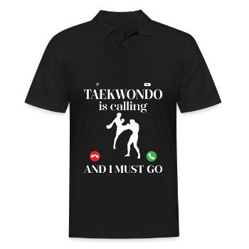 Le taekwondo m’appelle et je dois y aller - Polo Homme - noir - Devant - Kai (181cm)