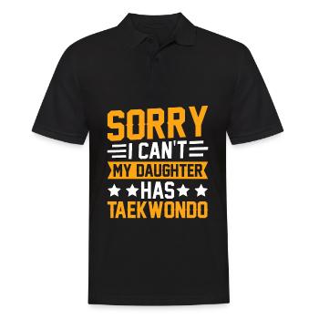 Tut mir leid, dass ich nicht kann, meine Tochter hat Taekwondo - Männer Poloshirt - Schwarz - Vorne - Kai (181cm)