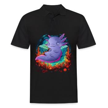 Axolotl - Men's Polo Shirt - black - Front - Kai (181cm)