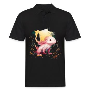 axolotl - Polo Homme - noir - Devant - Kai (181cm)