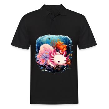 axolotl - Polo Homme - noir - Devant - Kai (181cm)