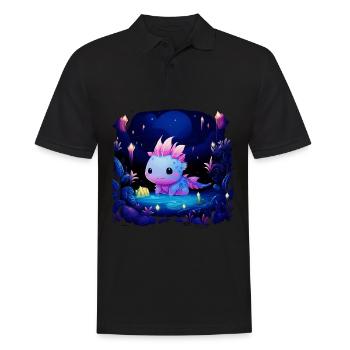 Axolotl - Men's Polo Shirt - black - Front - Kai (181cm)