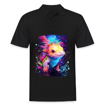 Axolotl - Men's Polo Shirt - black - Front - Kai (181cm)