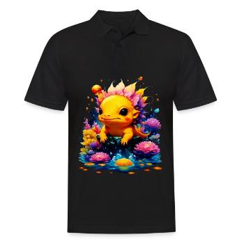 Axolotl - Men's Polo Shirt - black - Front - Kai (181cm)