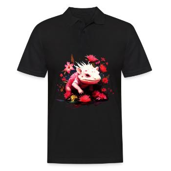 Axolotl - Men's Polo Shirt - black - Front - Kai (181cm)
