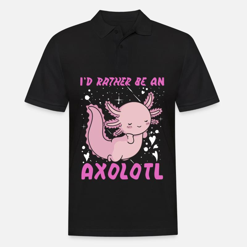 I'd rather be an Axolotl - Men's Polo Shirt - black