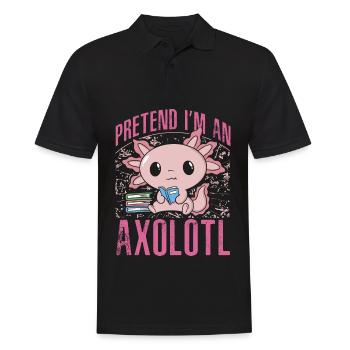 Fais semblant d’être un axolotl - Polo Homme - noir - Devant - Kai (181cm)
