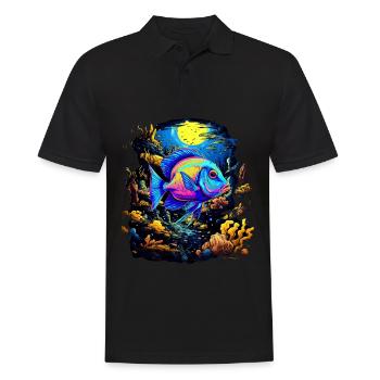 Skalar - Männer Poloshirt - Schwarz - Vorne - Kai (181cm)