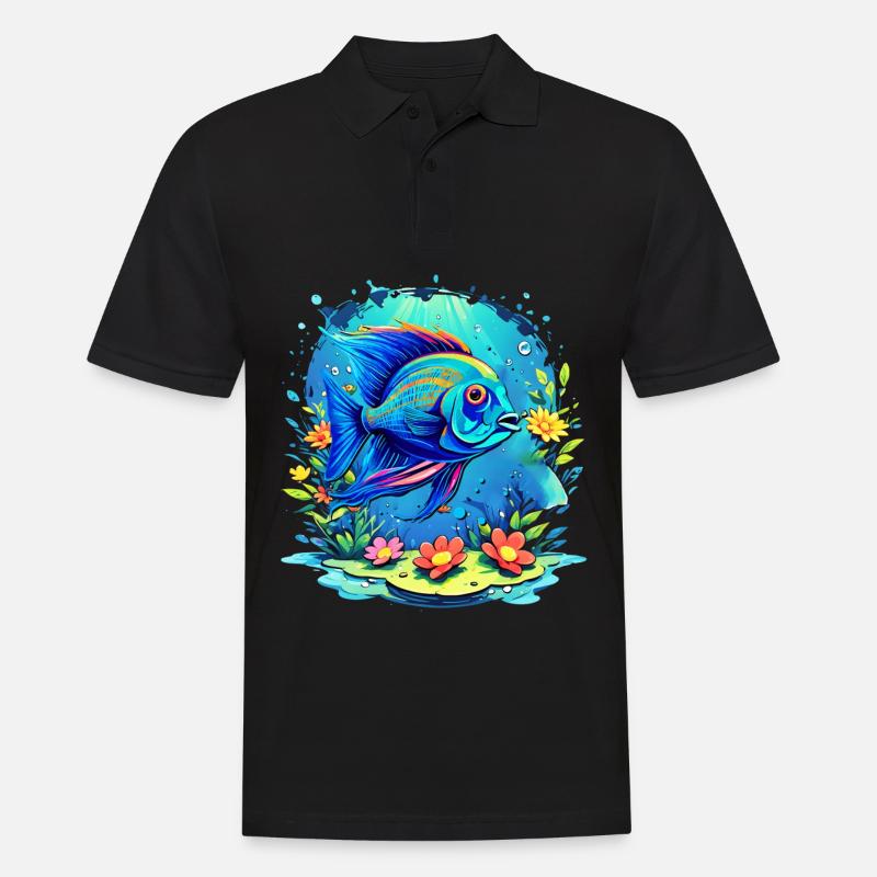 Skalar - Männer Poloshirt - Schwarz