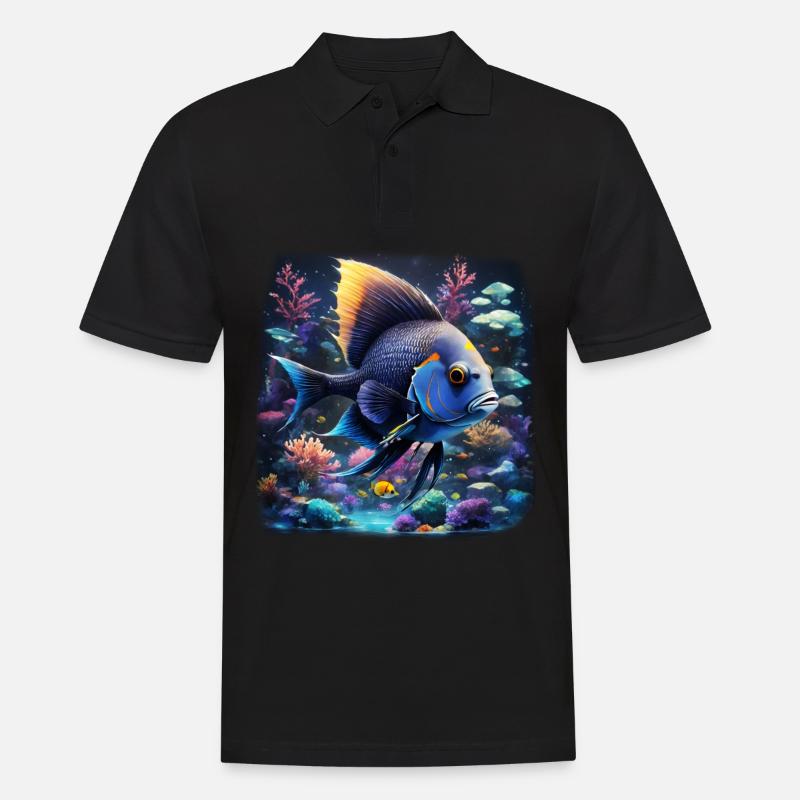 Skalar - Männer Poloshirt - Schwarz