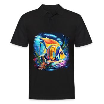 Skalar - Männer Poloshirt - Schwarz - Vorne - Kai (181cm)