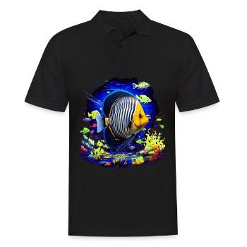Skalar - Männer Poloshirt - Schwarz - Vorne - Kai (181cm)