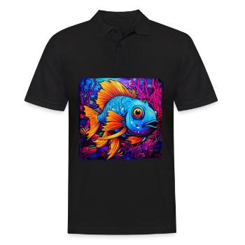 Skalar - Männer Poloshirt - Schwarz - Vorne - Kai (181cm)