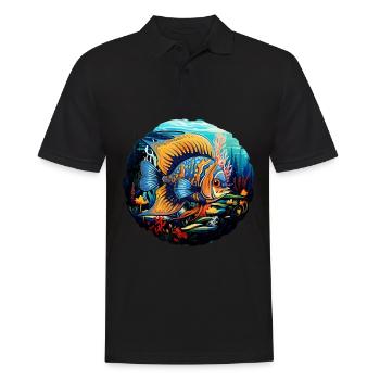 Skalar - Männer Poloshirt - Schwarz - Vorne - Kai (181cm)