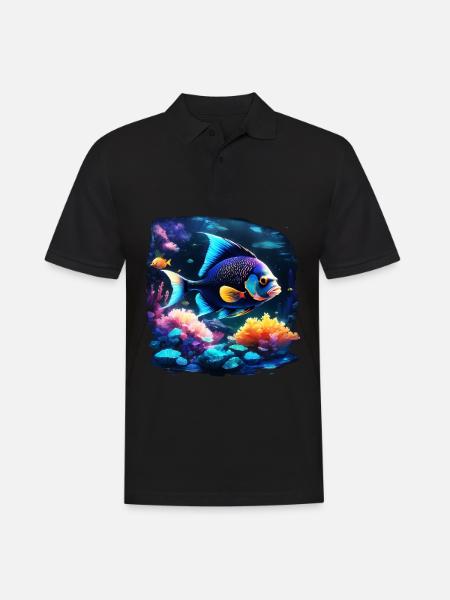 Angelfish - Men's Polo Shirt - black