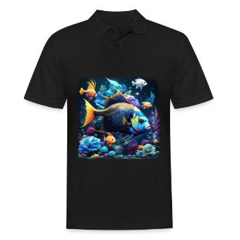 Skalar - Männer Poloshirt - Schwarz - Vorne - Kai (181cm)