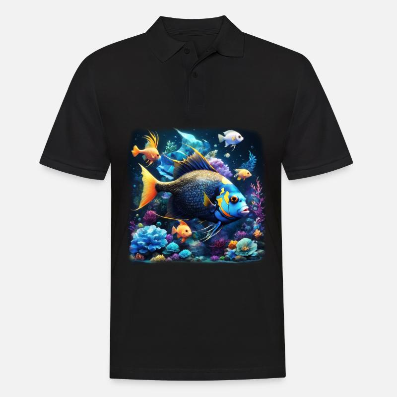 Skalar - Männer Poloshirt - Schwarz