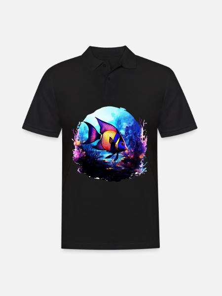 Angelfish - Men's Polo Shirt - black