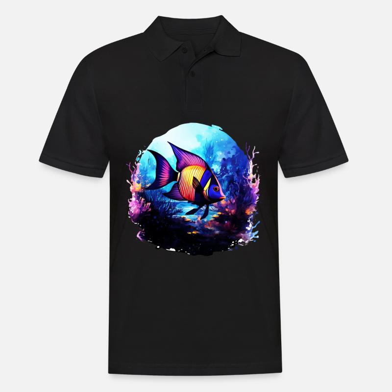 Angelfish - Men's Polo Shirt - black