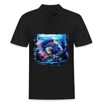 Skalar - Männer Poloshirt - Schwarz - Vorne - Kai (181cm)
